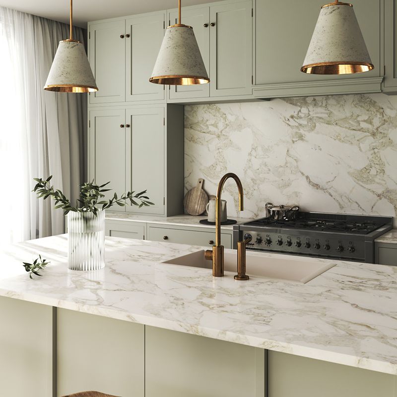 kitchen with a stone work top
