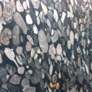 Pebble terrazzo with mixed grey tones