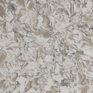 Warm grey quartz with cloudy texture