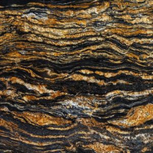 Black and gold banded stone