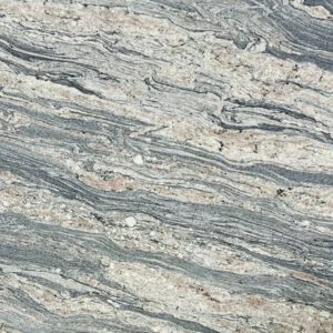 White and grey stone with linear waves