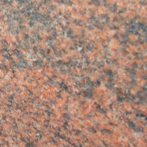 Reddish granite with speckled grain