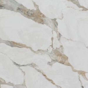 White and beige marble with gold veining